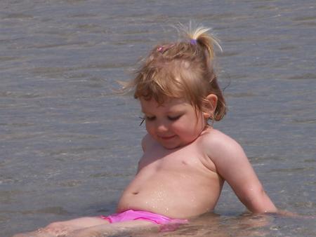 Premier bain de mer